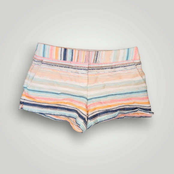 TRINA TURK Corbin 2 Shorts Island Striped Sz 2 Colorful Bright Easter Bermuda - Picture 1 of 13